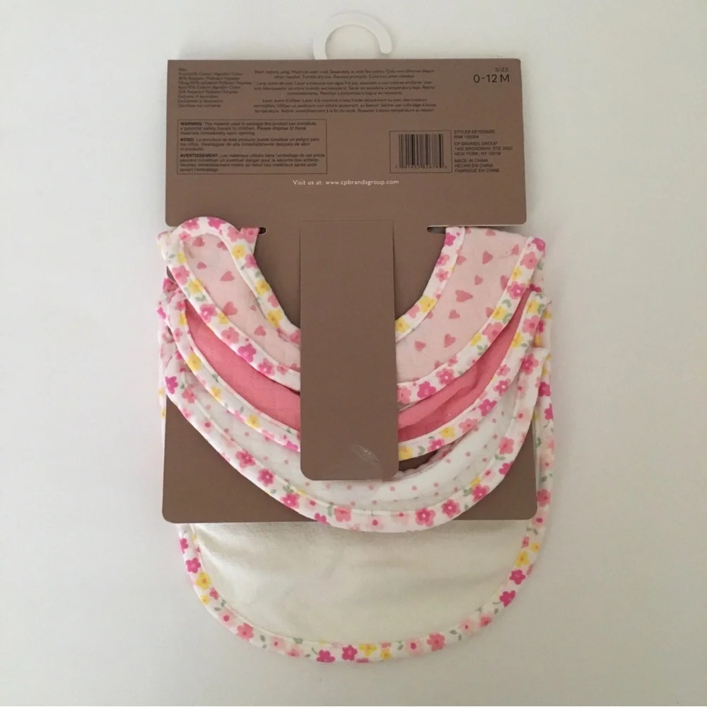 Bibs Soft Absorbent Hearts Floral Polka Dot Snap Closure 0-12M NEW | ChickPea